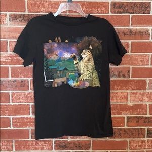 Bob Ross kitty t-shirt